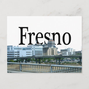 Cartão Postal Fresno Califórnia com o Fresno no céu