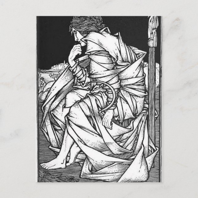 Cartão Postal Frey sentado no trono de Odin (Frente)