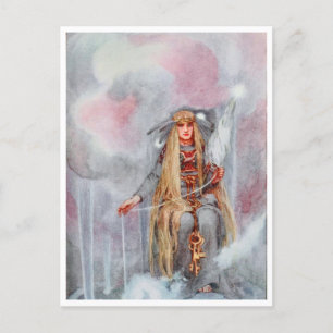 Cartão Postal Freya Girando as Nuvens por Helen Stratton