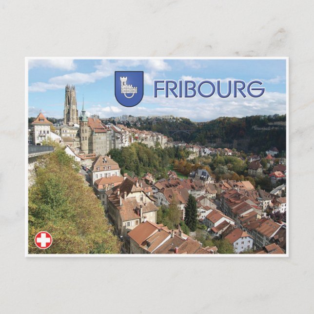 Cartão Postal Fribourg - Cartão-postal Suiça (Frente)