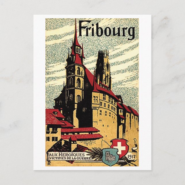 Cartão Postal Friburgo, Suíça (Frente)