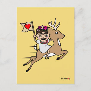 Cartão Postal Frida Kahlo FridaMoji - Reindeer