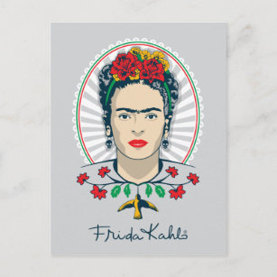 Cartão Postal Frida Kahlo   Vintage Floral