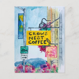 Cartão Postal Friday Harbor Washington Coffee Business Signs