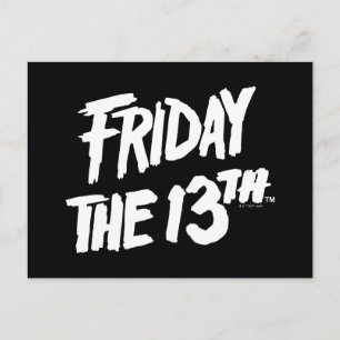 Cartão Postal Friday the 13th Stacked Painted Logo