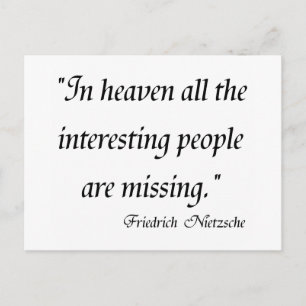 Cartão Postal Friedrich Nietzsche cita T-shirts!