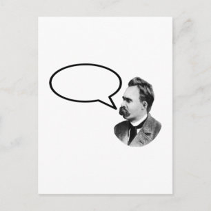 Cartão Postal Friedrich Nietzsche Word Bubble BlackThe MUSEUM Za