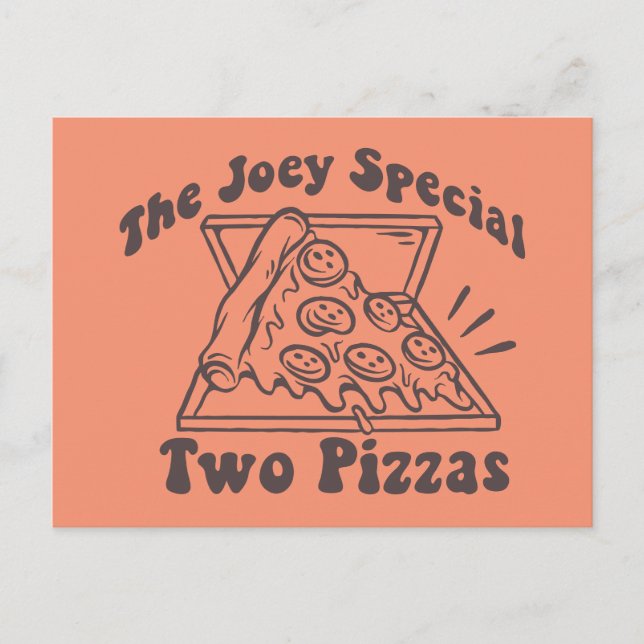 Cartão Postal FRIENDS™ | Cota da Pizza do Joey (Frente)