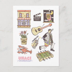 Cartão Postal FRIENDS™   Ícones de Desenho Animado Gráfico