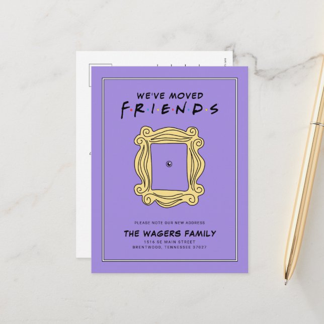 Cartão Postal FRIENDS™ | Mudamos de endereço  (Frente/Verso In Situ)