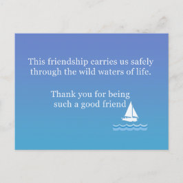 Cartão Postal Friendship Greeting Card To Say "Thank you" 