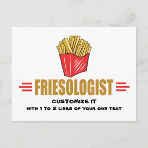 Cartão Postal Fries franceses engraçados