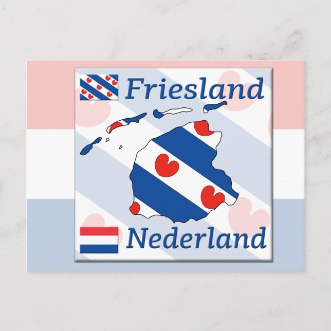 Cartão Postal Friesland - Nederland (Frente)