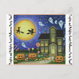 Cartão Postal "Fright and Delights Await: Halloween Party Time!