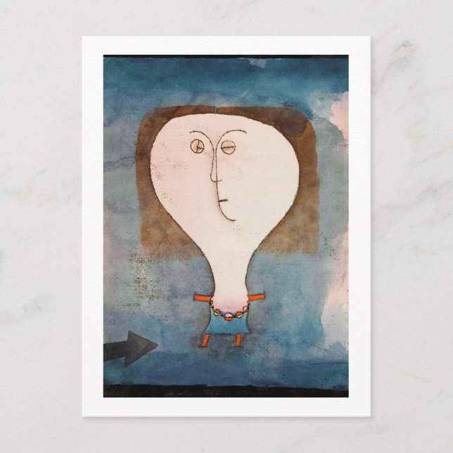 Cartão Postal Fright of a Girl, Klee (Frente)