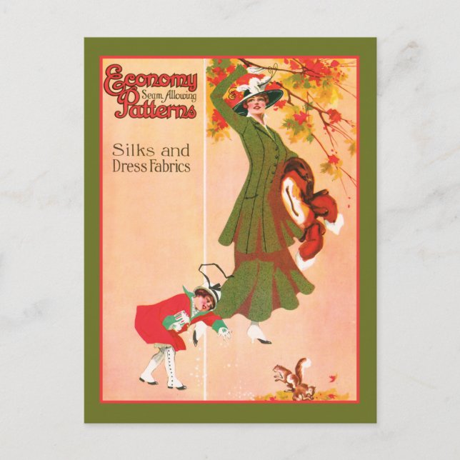 Cartão Postal Frio de economia permitindo Padrões (Frente)