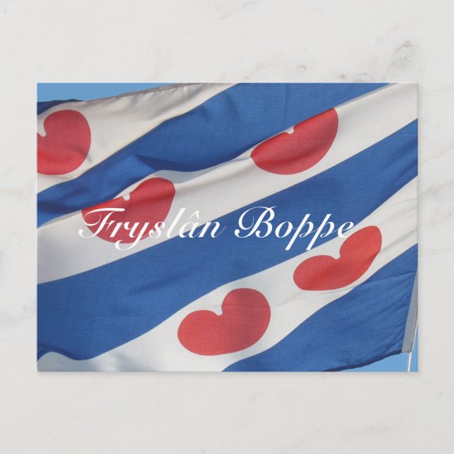 Cartão Postal Frísia Flag Fryslân Boppe Postcard Kaart (Frente)