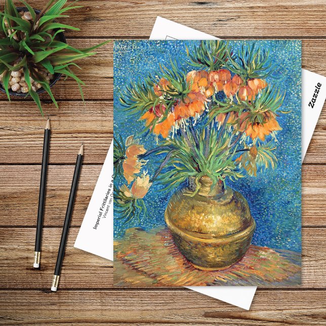 Cartão Postal Fritillarias em cobre Vase Van Gogh (Criador carregado)