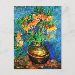 Cartão Postal Fritillarias em cobre Vase Van Gogh de arte
