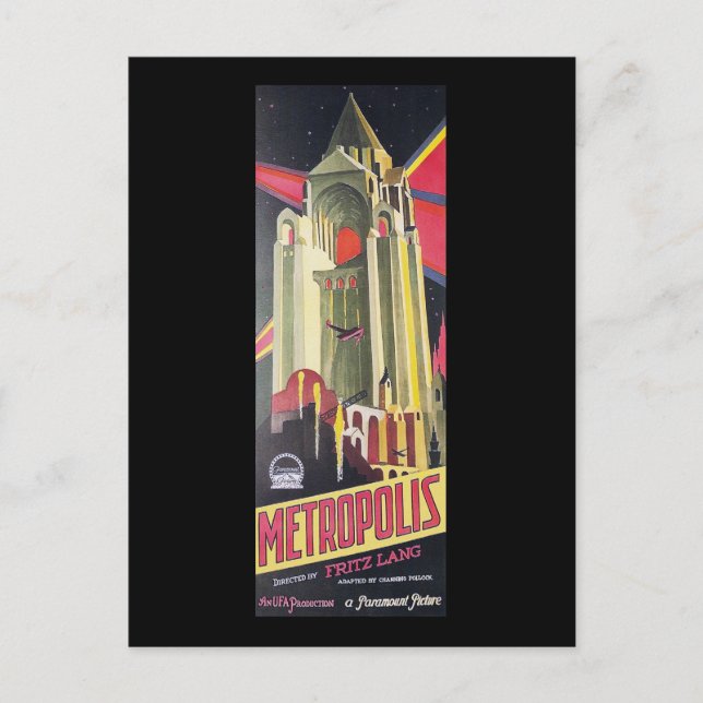 Cartão Postal Fritz Lang Metropolis (Frente)