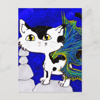 Cartão Postal Frixie Meias, Cat Fairy