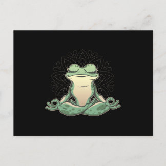 Cartão Postal Frog Animal Doing Yoga