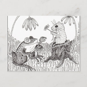 Cartão Postal Froggy Foi A-Courtin'