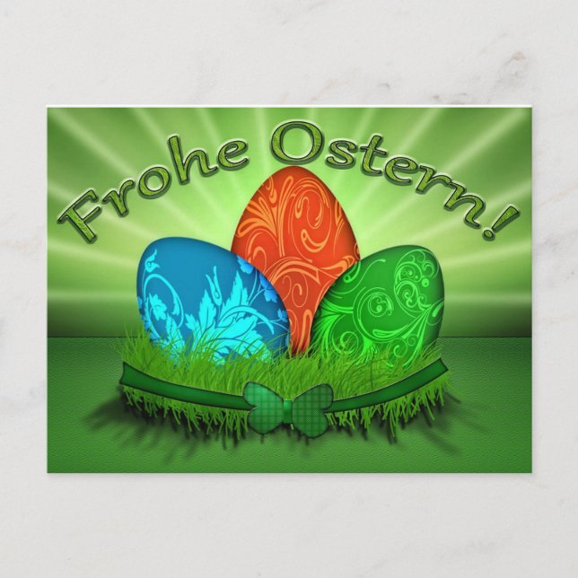 Cartão Postal Frohe Ostern (Frente)