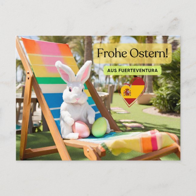 Cartão Postal Frohe Ostern Fuerteventura (Frente)