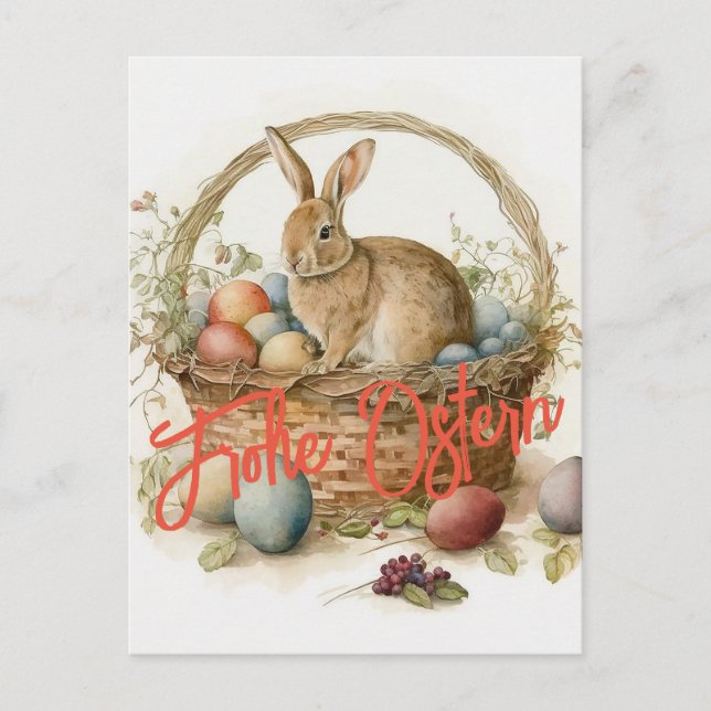 Cartão Postal Frohe Ostern Postkarte (Frente)