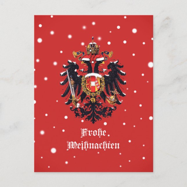 Cartão Postal "Frohe Weihnachten" Habsburg Natal (Frente)