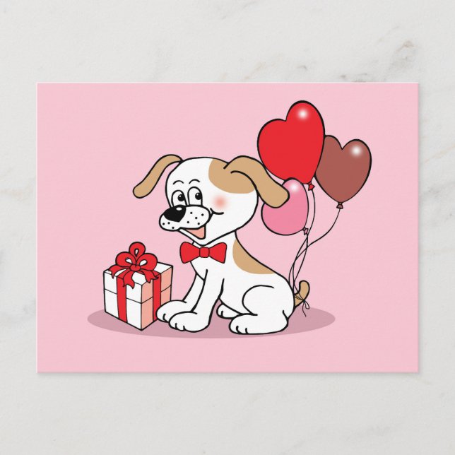 Cartão Postal Fröhlicher Welpe (Frente)