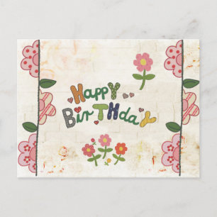 Cartão Postal fröhliches Stickbildbild