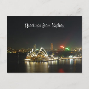 Cartão Postal frontal de ópera sydney