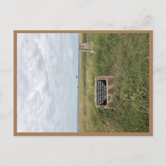 Cartão Postal Fronteira Africana do Quénia-Tanzânia (Frente)