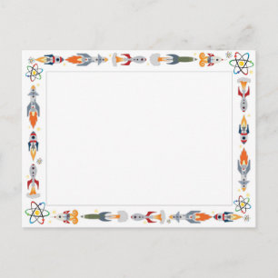 Cartão Postal Fronteira científica entre foguetes de colheita e 