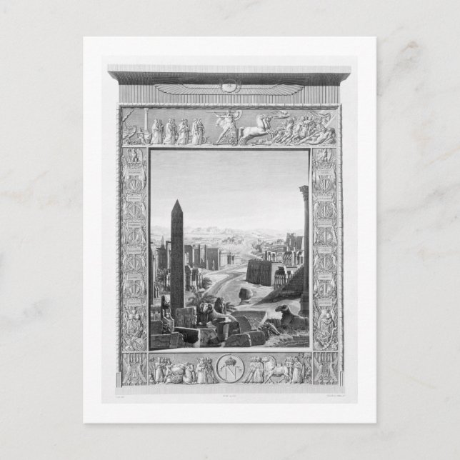 Cartão Postal Fronteira com o volume 1 da "Descrição do Eg (Frente)