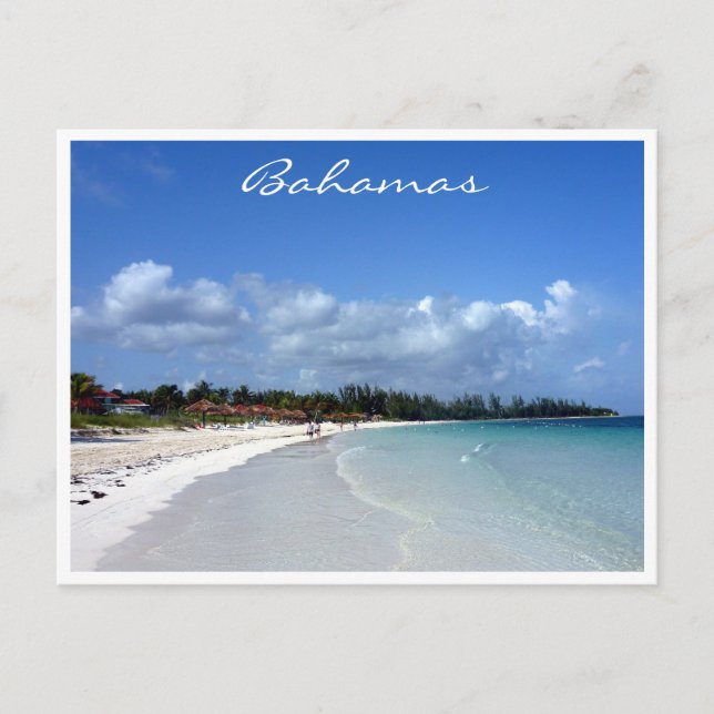 Cartão Postal fronteira costeira de bahamas (Frente)