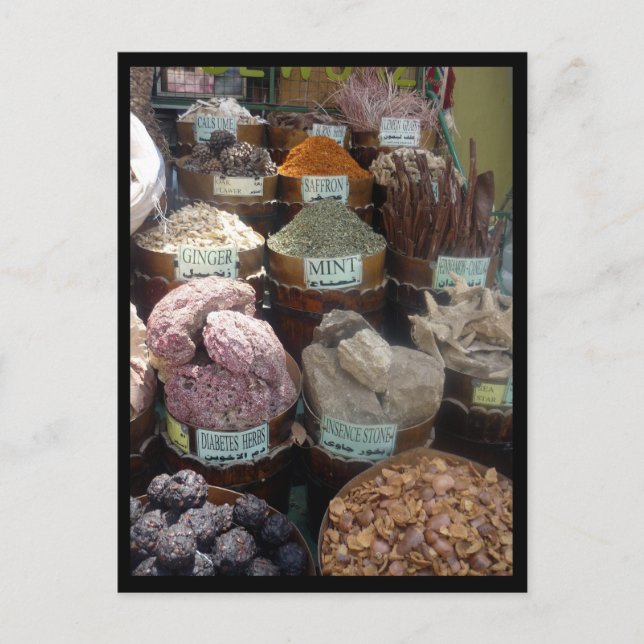 Cartão Postal fronteira de especiarias egípcia (Frente)