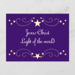 Cartão Postal Fronteira de estrelas festivas