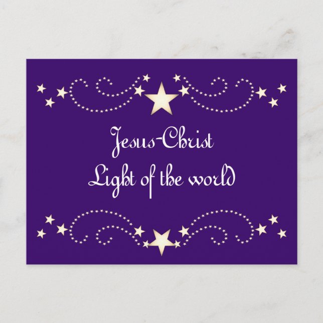 Cartão Postal Fronteira de estrelas festivas (Frente)