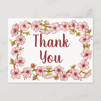 Cartão Postal Fronteira de Flores~Cartão de Agradecimento 3