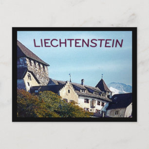 Cartão Postal fronteira do castelo de liechtenstein