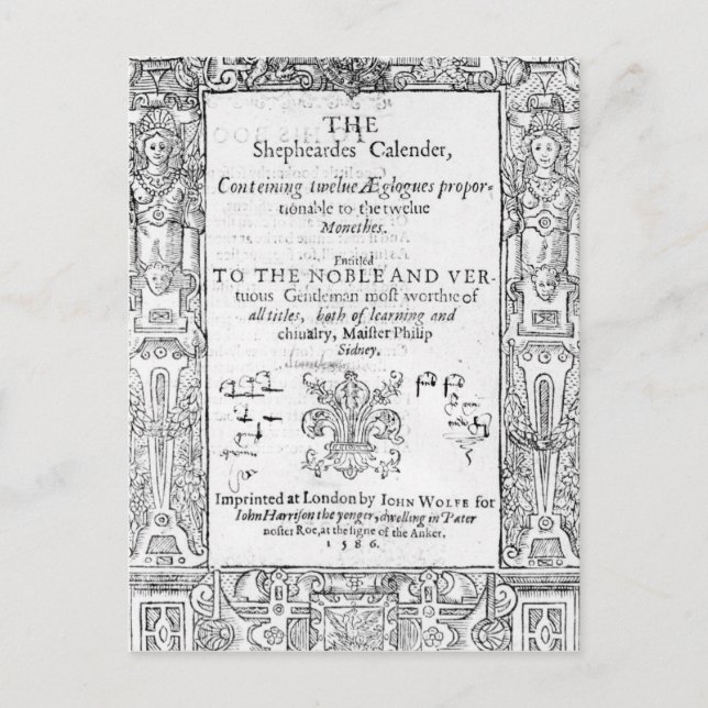 Cartão Postal Fronteira do "Shepeards Calender" (Frente)