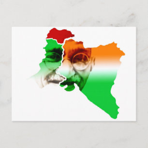 Cartão Postal fronteira entre o ghandi e a índia e o paquistão
