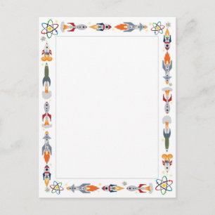 Cartão Postal Fronteira Vintage Rocket