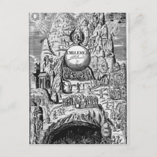 Cartão Postal Frontispício aos "Emblemas" de George Wither, 163