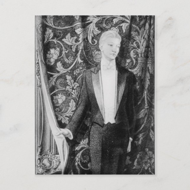 Cartão Postal Frontispício para a imagem de Dorian Cinza. (Frente)