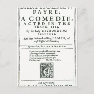 Cartão Postal Frontispício para "Feira de Bartolomeu"