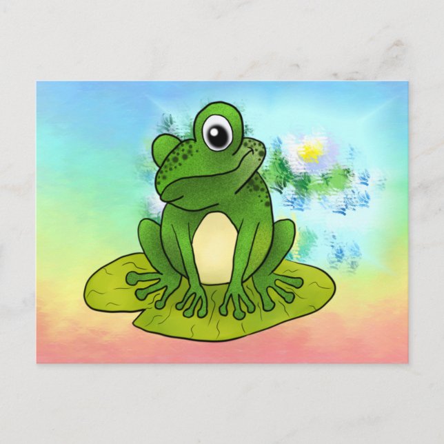 Cartão Postal Frosch im Teich Postkarte (Frente)
